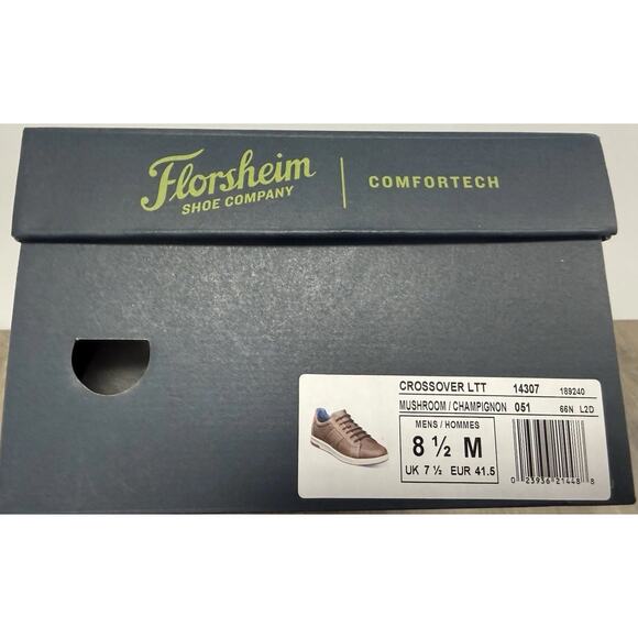 Florshein Crossover LTT Leather Men’s Shoe 8.5 Mushroom/Champignon Comforted NEW - Picture 9 of 9